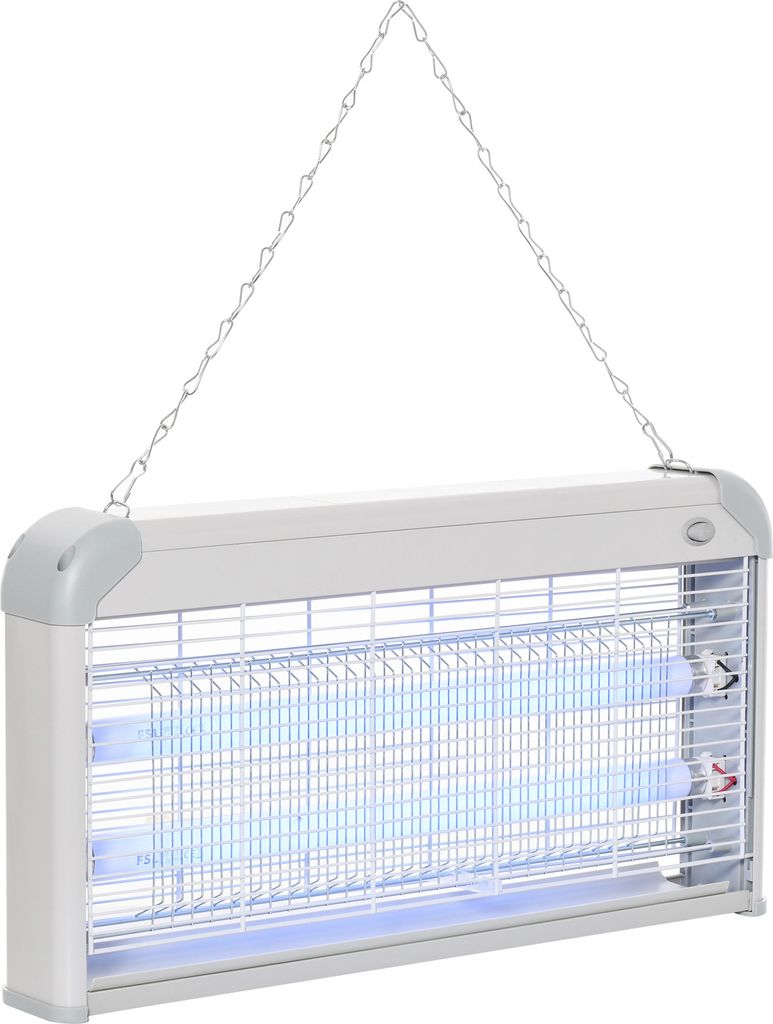 Outsunny Elektrische Mückenvernichtungslampe, 30 W, elektrischer Fliegenvernichter für den Innenbereich mit UV-Lichteffekt, 60 m², für Garten, ...