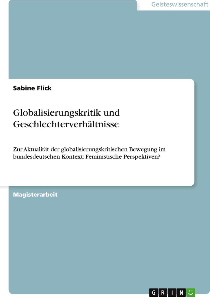 Globalisierungskritik und Geschlechterverhältnisse