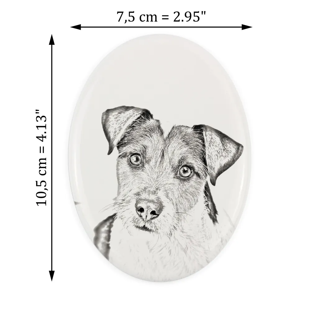 Memoriale Parson Russell Terrier Art-Dog | Targa Ovale Design - 2