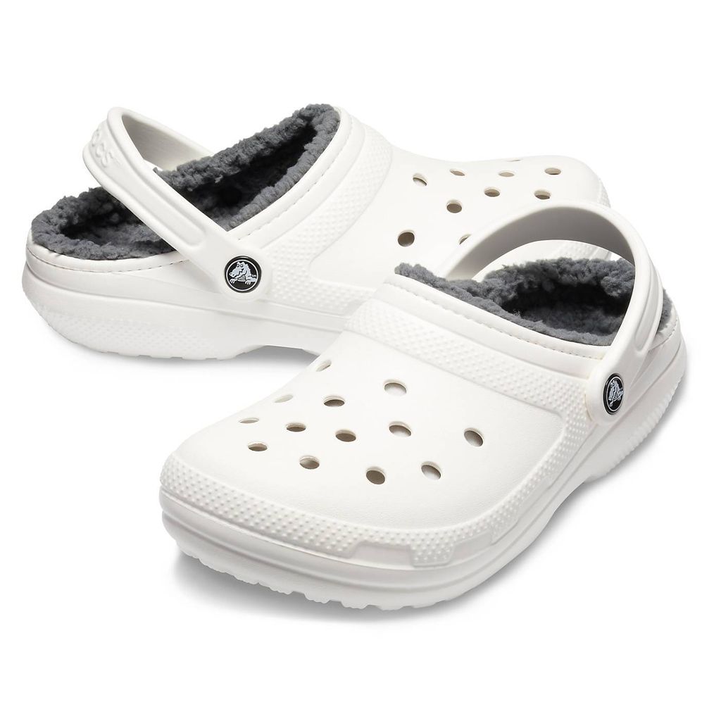 Crocs Classic Lined Clog White/Grey Größe EU 39-40 Normal Produktbild 