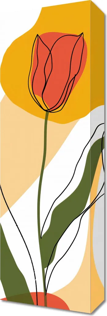 Image Tulipe redessinée 20x60 cm - Solution pour décorer les petits murs