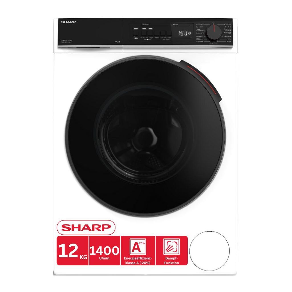 SHARP ES-WNFB214CWDA-DE Waschmaschine (12 kg, EEK A-20%, Produktbild 