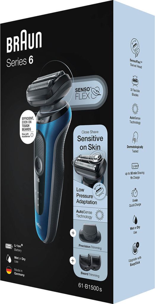 Braun Series 6 61-B1500s Elektrorasierer mit Barttrimmer Produktbild 6
