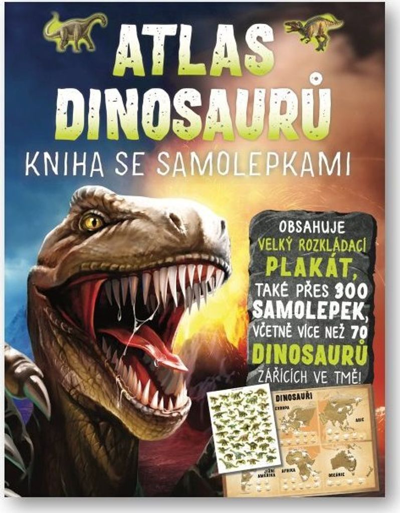 Svojtka & Co. Atlas dinosaurů Kniha se samolepkami
