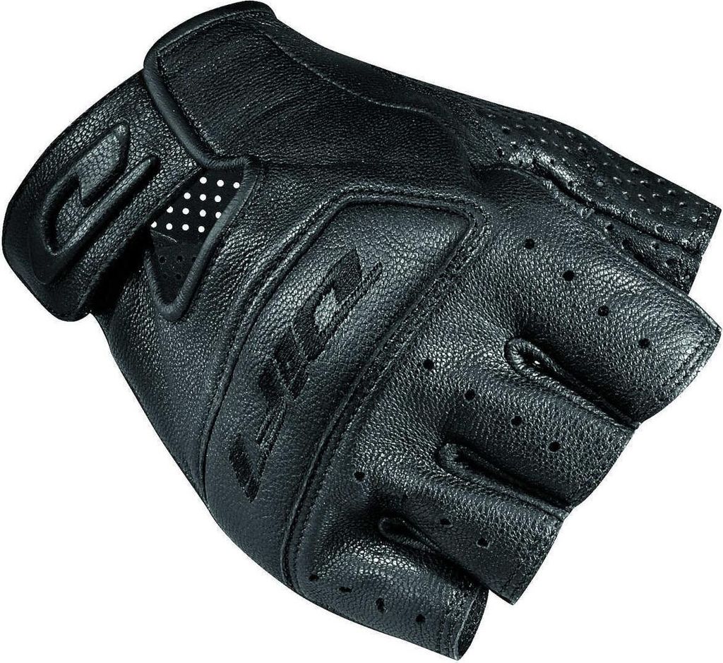DIFI Crack perforierte Motorrad Handschuhe, schwarz, L