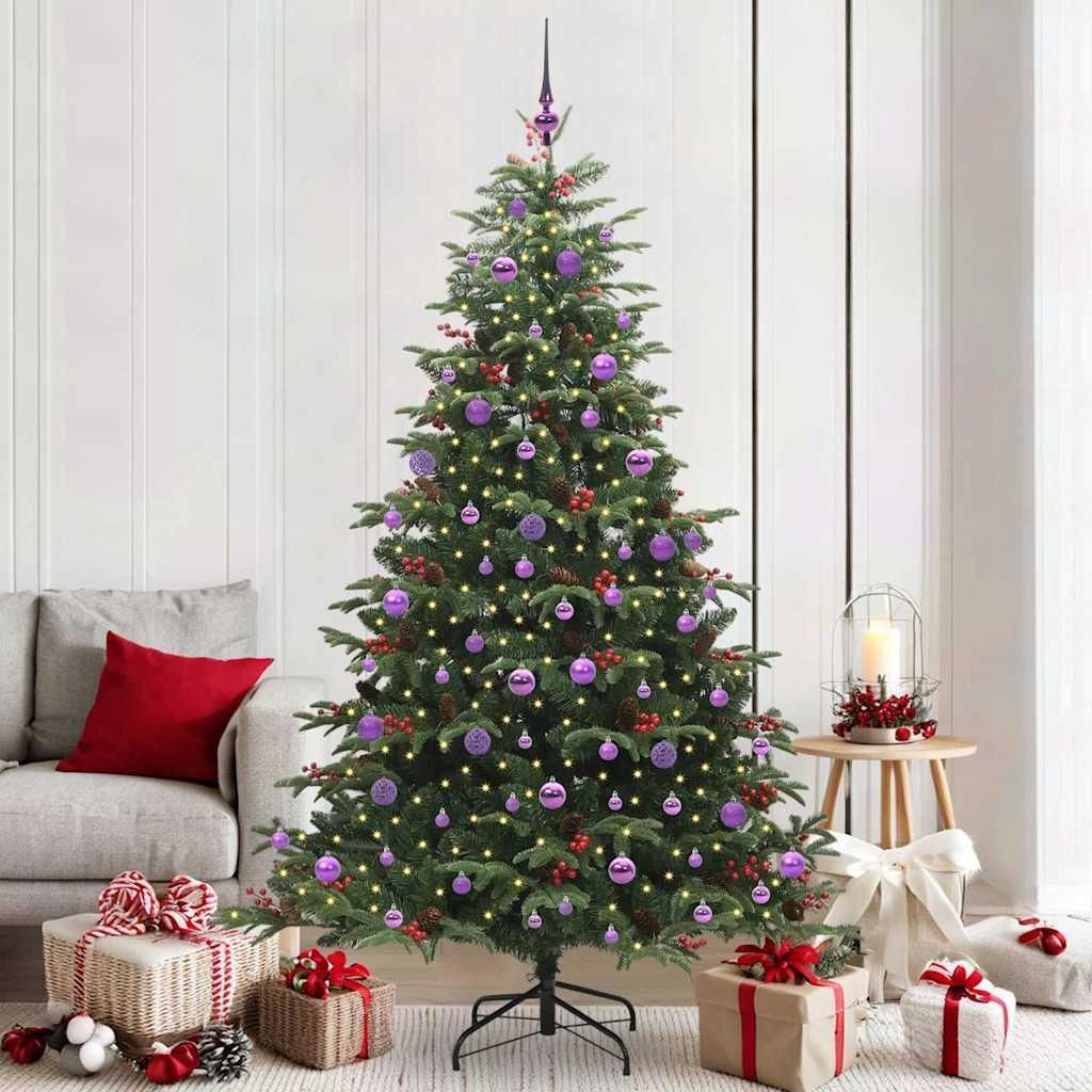 "Schlussverkauf" Künstlicher Weihnachtsbaum - Tannenbaum - Kunstbaum moderne - mit 300 LEDs mit Ständer Grün 210 cm C12930