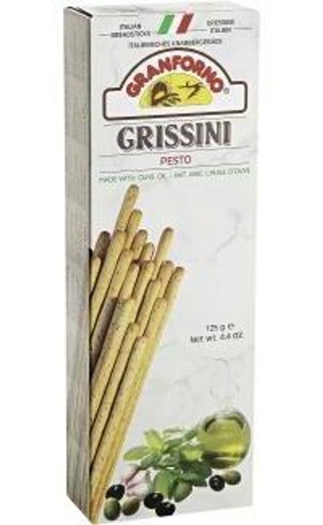 Granforno Grissini Włoskie paluszki przekąskowe pesto 125g Zdjęcie produktu 