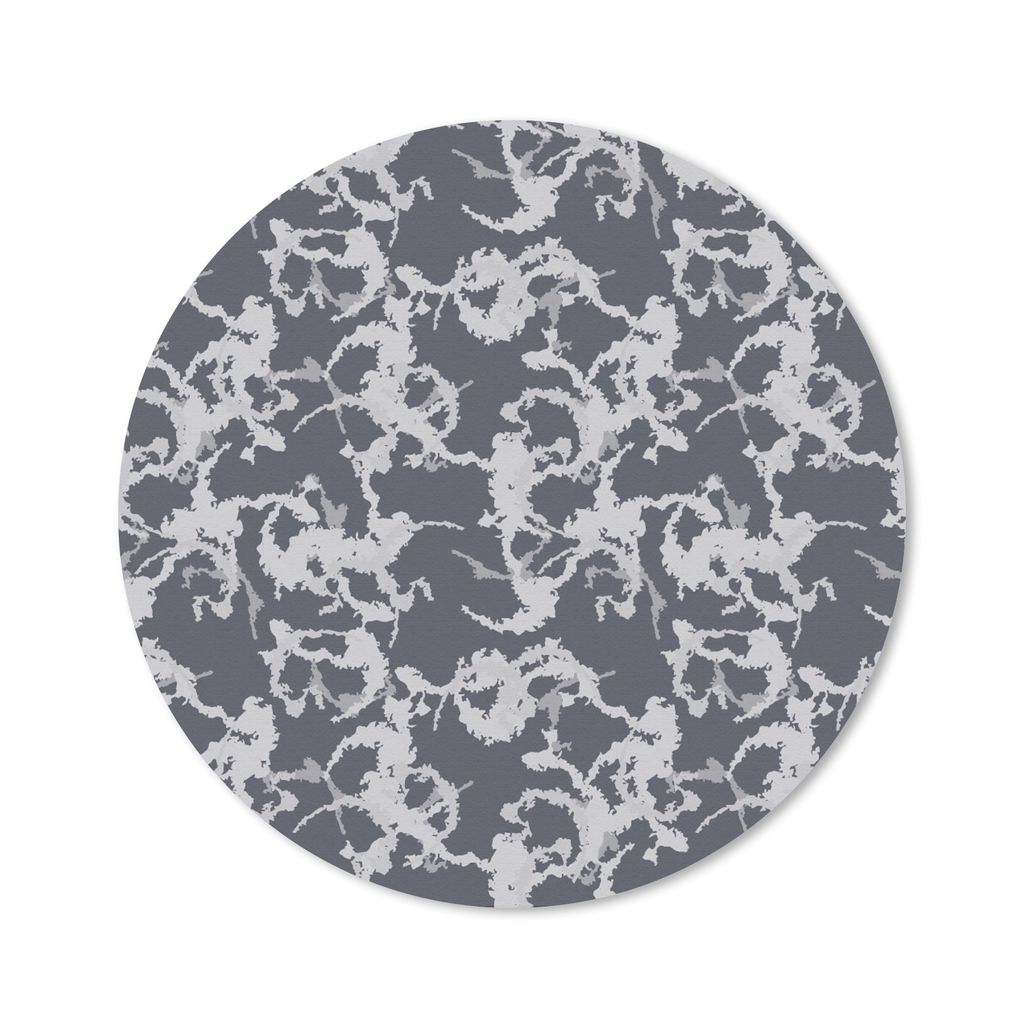 MuchoWow Mauspad Mousepad Muster - Schwarz und Weiß - Camouflage 50x50 cm - Mousepads - Maus Mat - Pad - Mausunterlage - Vinyl