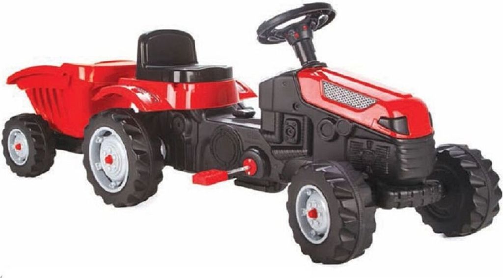 Pilsan Kindertraktor Active Pedale 07316 rot mit Anhänger, Produktbild