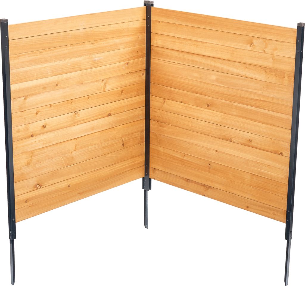 SucceBuy Clôture pare-vue bois 2 panneaux Clôture de jardin Image du produit 