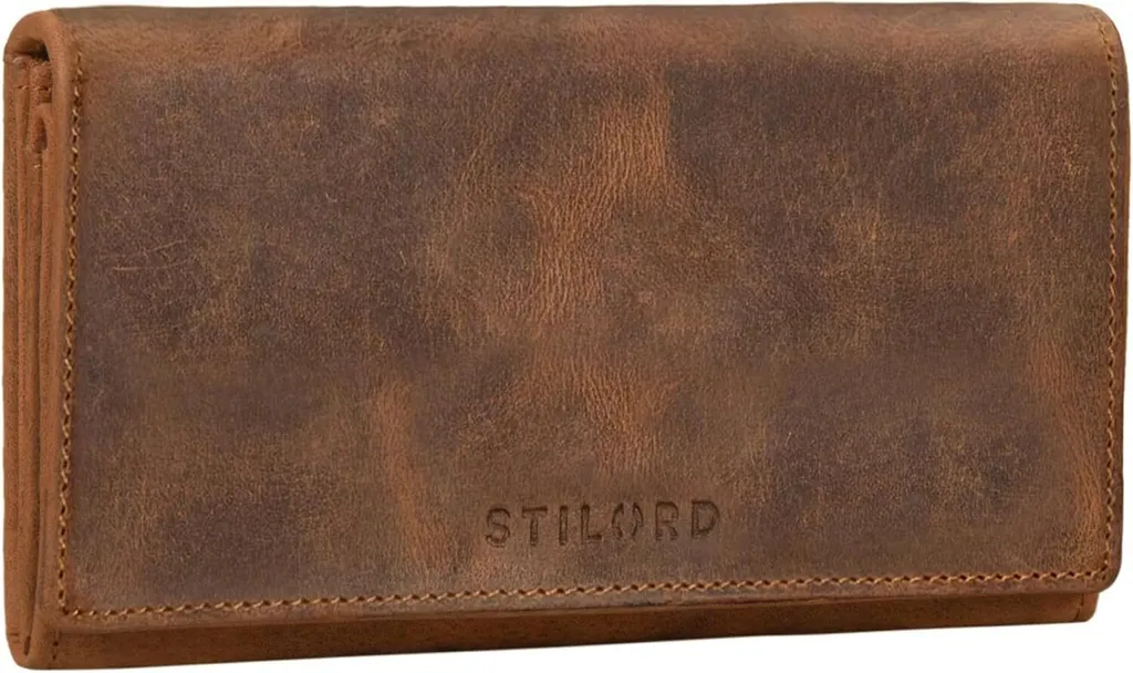 Portafoglio Grande Donna in Pelle Vera RFID - Vintage Elegante Regalo