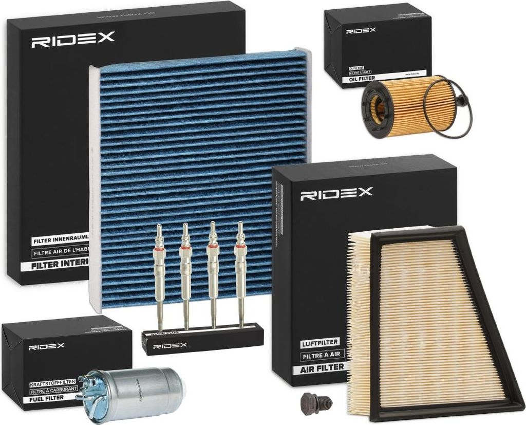 RIDEX Inspektionspaket Filterset für VW POLO (9N) für SEAT Ibiza III Schrägheck (6L)