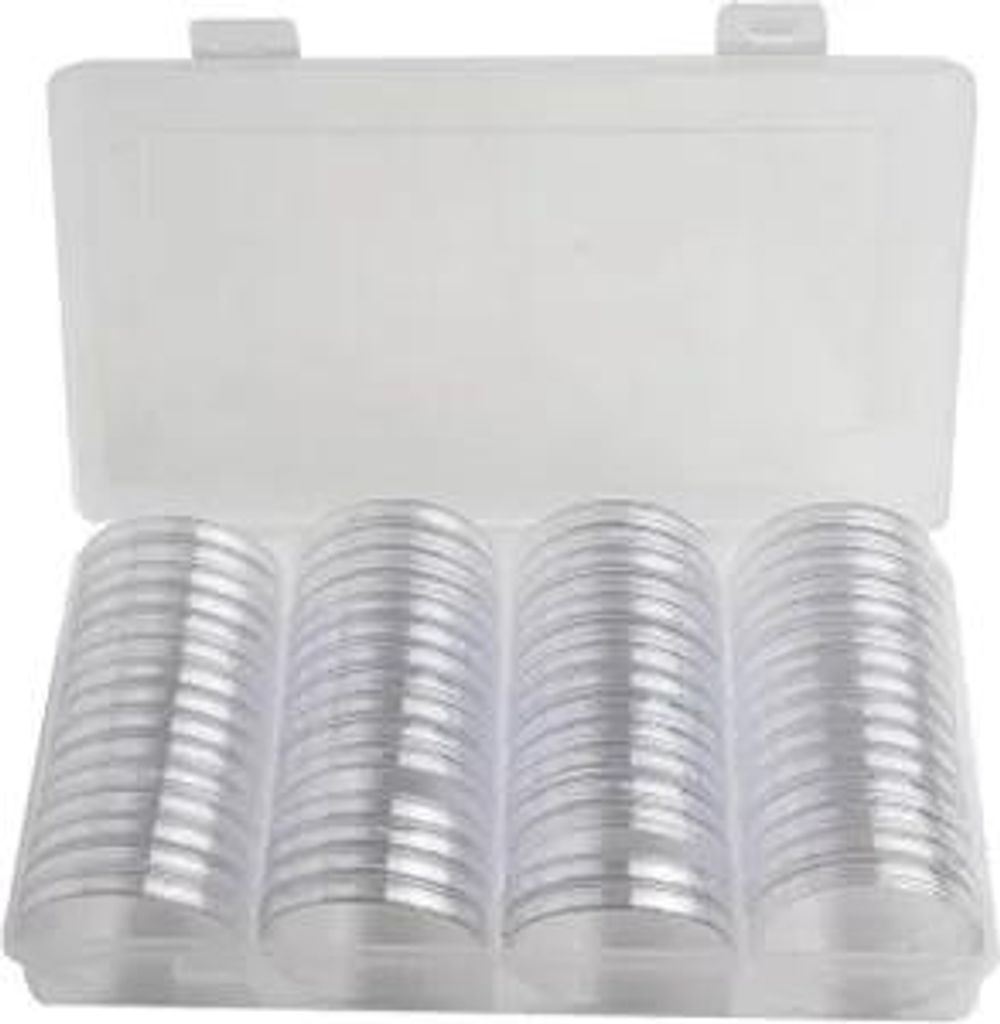 100st Münzkapseln Kapseln Caps 27mm für 2 Euro Münzen Coin Produktbild 