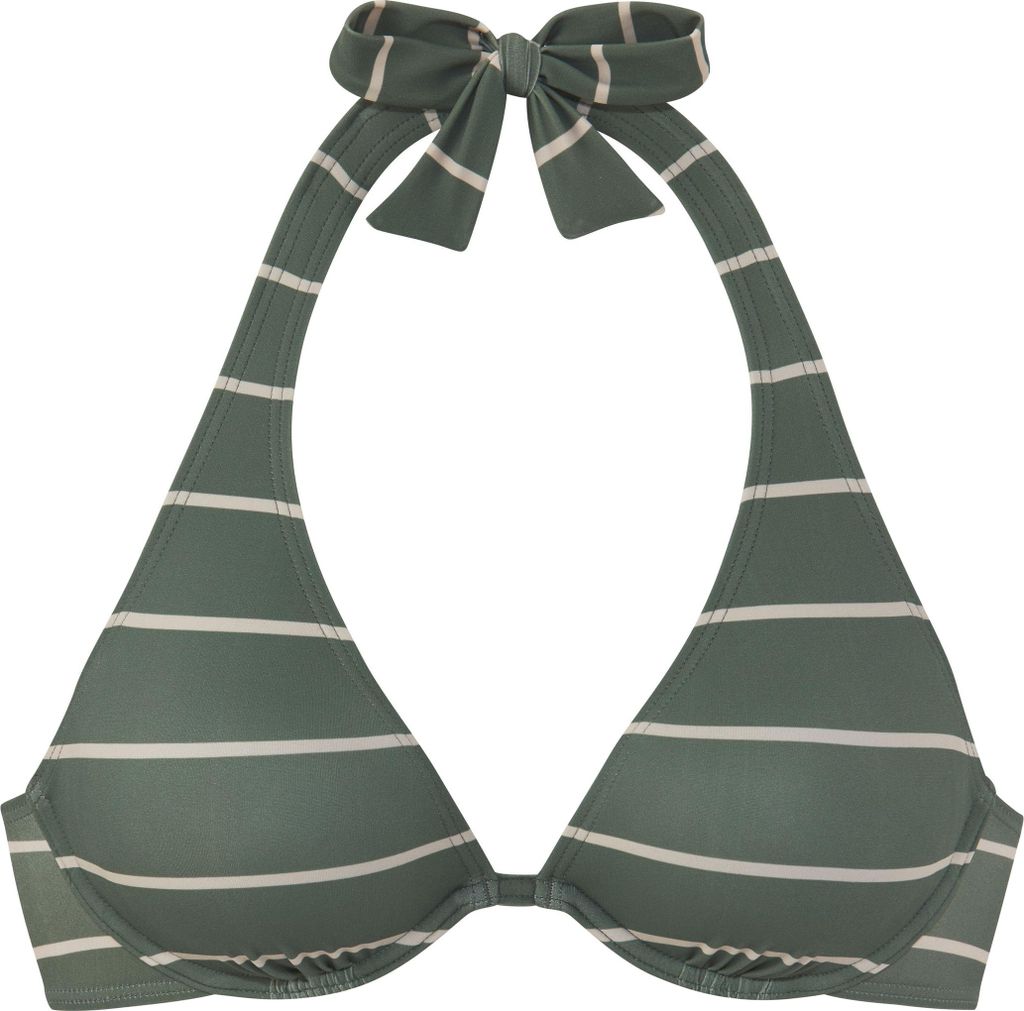 Bench Bügel-Bikini-Top oliv gestreift Größe 44 Cup F
