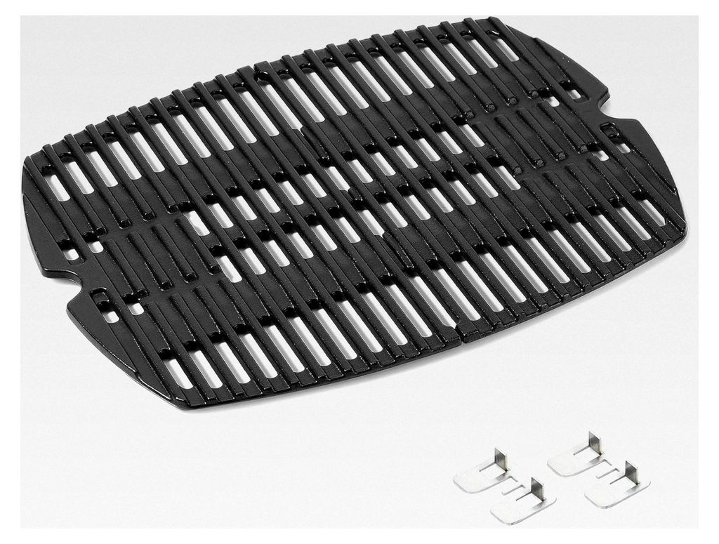 Grillrost aus Gusseisen für Weber Q1000 Serie, Q100, Q120, Q140, Q1000, Q1200, Q1400 Gasgrill, Ersatzteil im 2er-Set