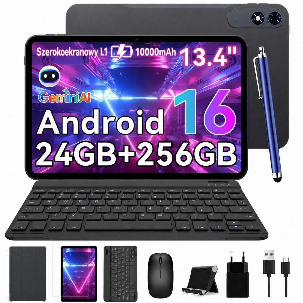 Tablet T60Pro, 13,4 cala, system Android 16, 24 GB (8 + 16) Zdjęcie produktu 