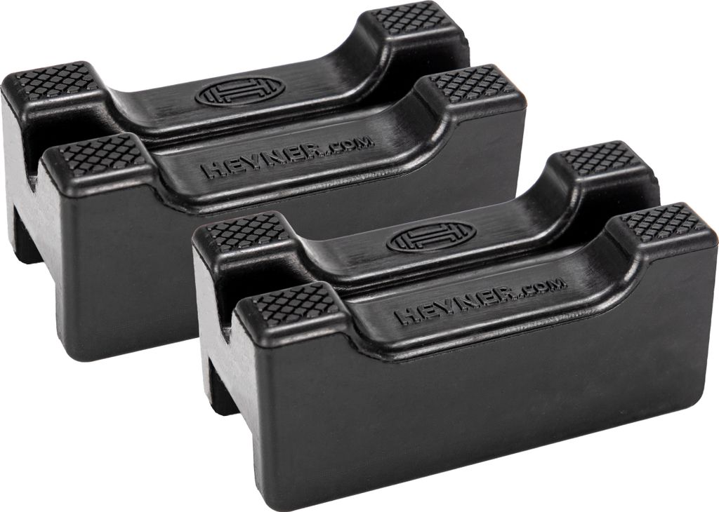 HEYNER Gummiauflagen 2er Set für Unterstellböcke 347470 (6t) Breite 29,5 mm 6t Gummipuffer Wagenheber Rangierwagenheber Gummi schützt Unterboden