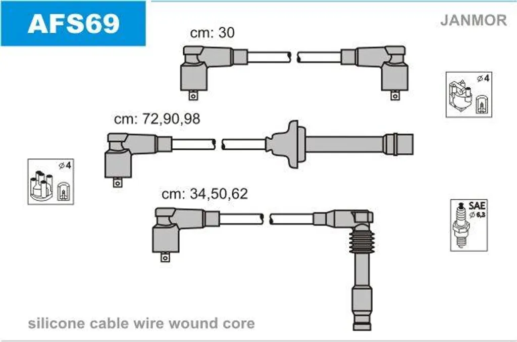 Set Cavi Accensione JANMOR AFS69 Alfa 164 OE 60808240 | Shop Online