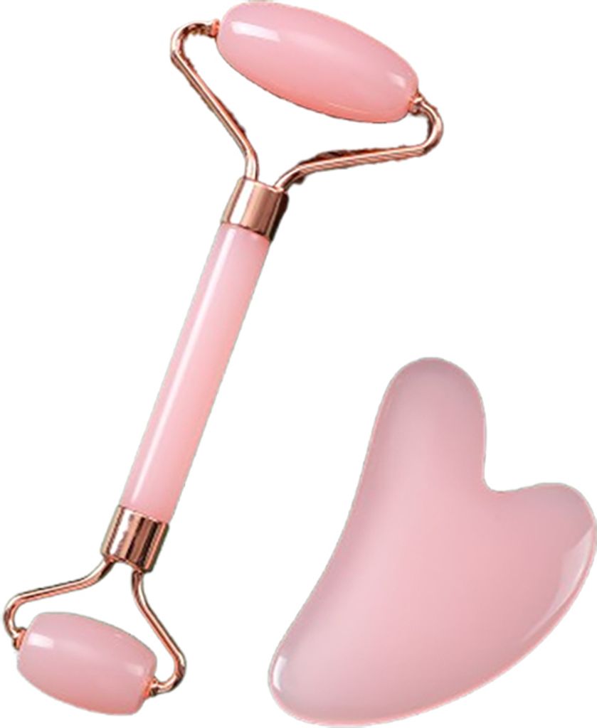 INF Massagegerät für Gesicht und Körper Entspannung Gesichtsroller Rosa