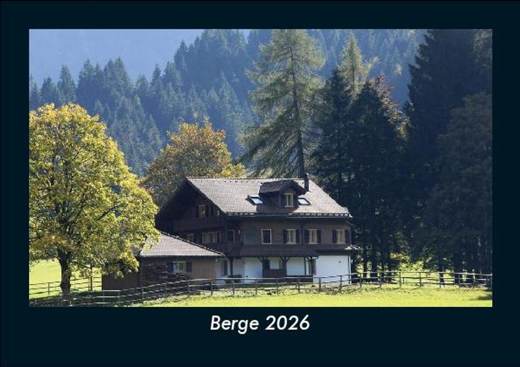 Berge 2026 Fotokalender - Querformat DIN A5, Monatskalender mit Bild-Motiven aus Fauna und Flora, Natur, Blumen und Pflanzen