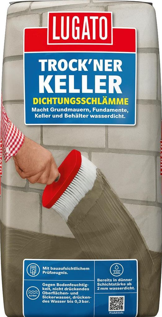 Lugato Dichtschlämme Trockener Keller 25 kg Produktbild 