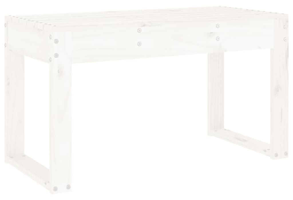 vidaXL Záhradná lavica biela 80x38x45 cm z masívneho Obrázok produktu 