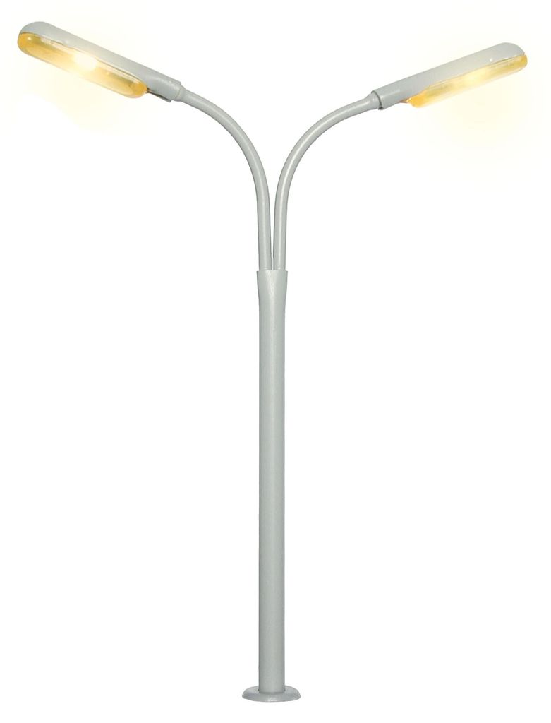 Viessmann 6096 - H0 Peitschenleuchte doppelt, 2 LEDs gelb - Neu