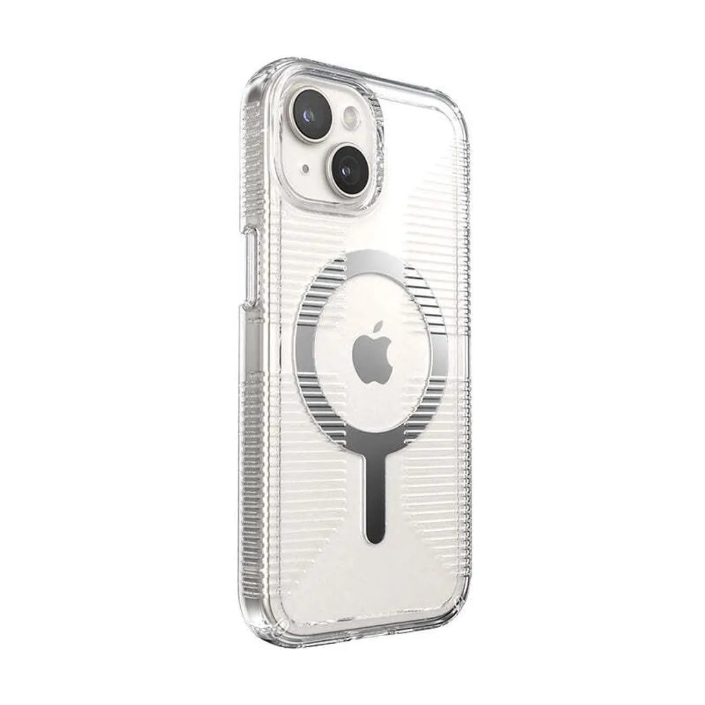 Protection iPhone 15 Speck Gemshell Grip avec MagSafe et Finition Chrome - 3