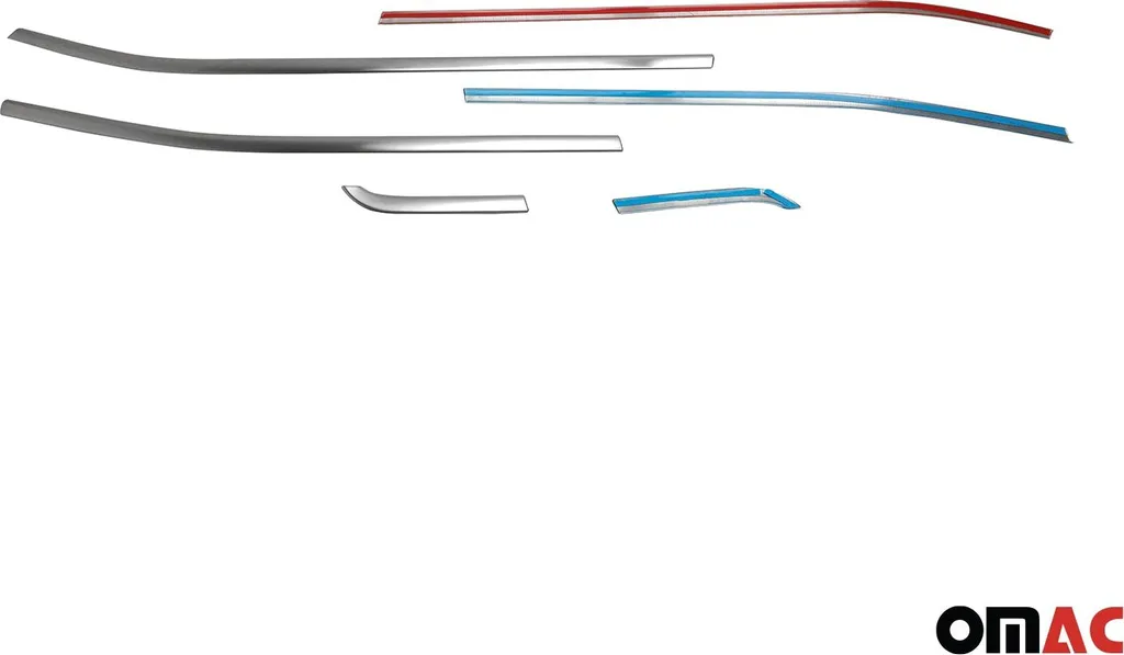 Kit 6 Modanature Finestra Jeep Renegade 2014-2019 Cromo Inox - 5