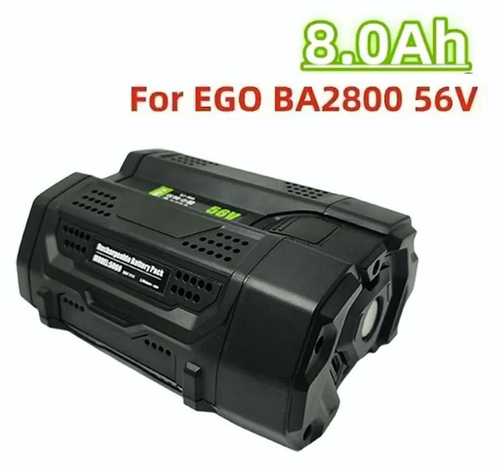 Ersatzakku 56V - Li-Ion Akku für Gartengeräte - Kapazität 8000mAh 8,0Ah - Kompatibel mit BA2800 BA2800T BA4200 BA4200T BA1400 BA5600T - Für Ele...