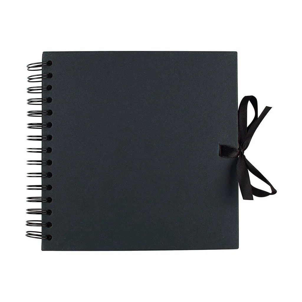 Album Scrapbooking Nero 20x20 cm - 40 Fogli Carta Kraft Rigida