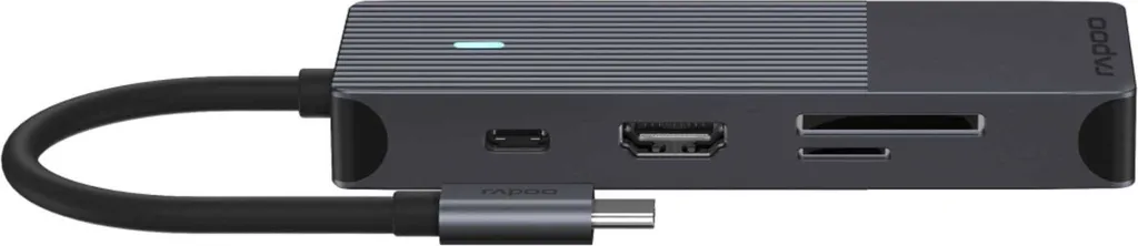 Hub USB-C 8 ports Adaptateur Multiport Gris pour Ordinateur et Tablette - 7