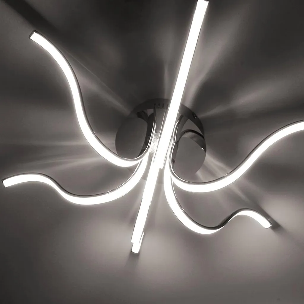Plafonnier LED Design Courbe VALERIE en Métal, Éclairage 6 Branches - 19