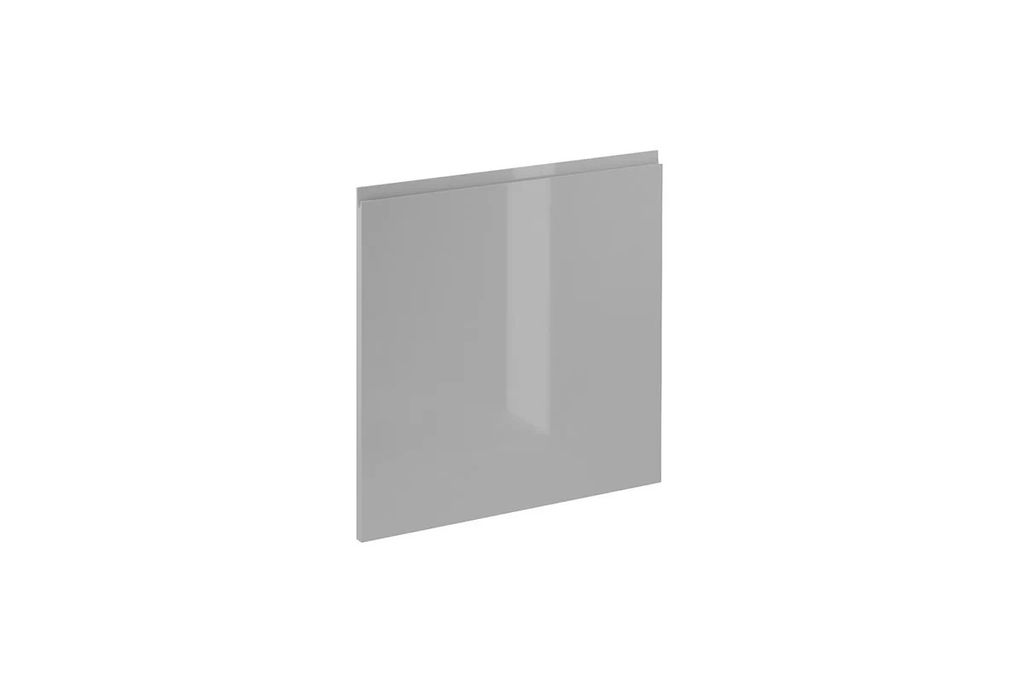 Frontblende 60 cm Küchenunterschrank ohne Arbeitsplatte, Aspen D60FZN Grau/Hochglanz