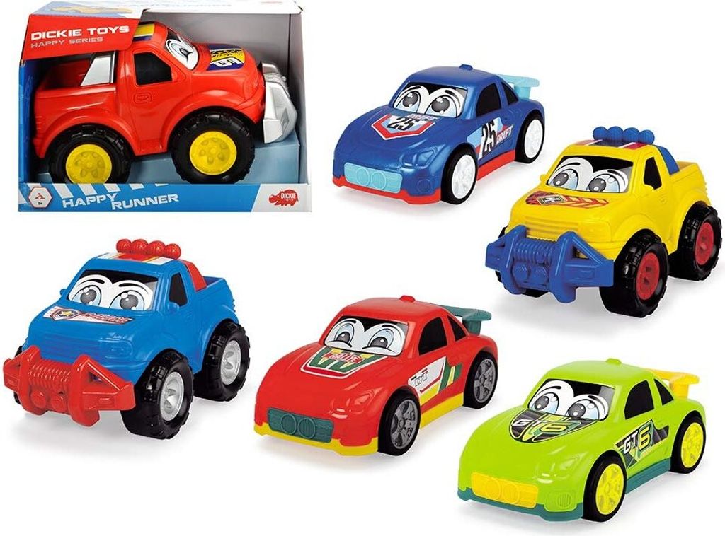 Dickie Auto Happy Runner 27 cm 6-fach sortiert | 6 Stück