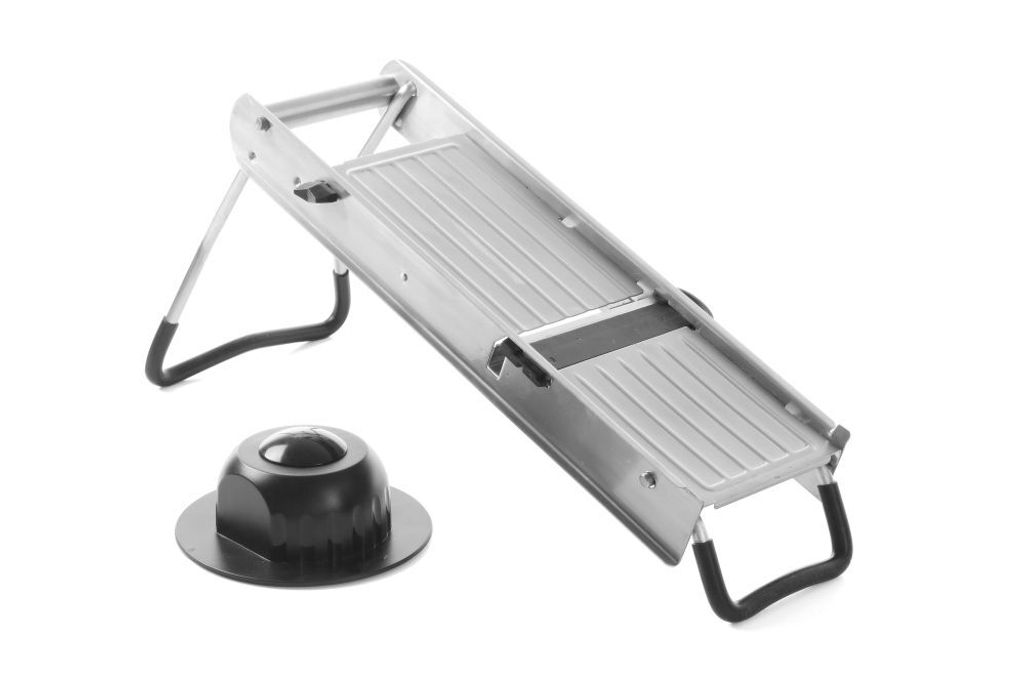 HENDI Mandoline Edelstahl 115x400 mm mit 3 Messereinsätzen