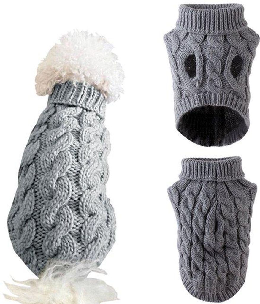 Wollene Hundemantel für kleine und mittelgroße Hunde und Katzen, winterliche Wolljacke, gehäkelte Kleidung.