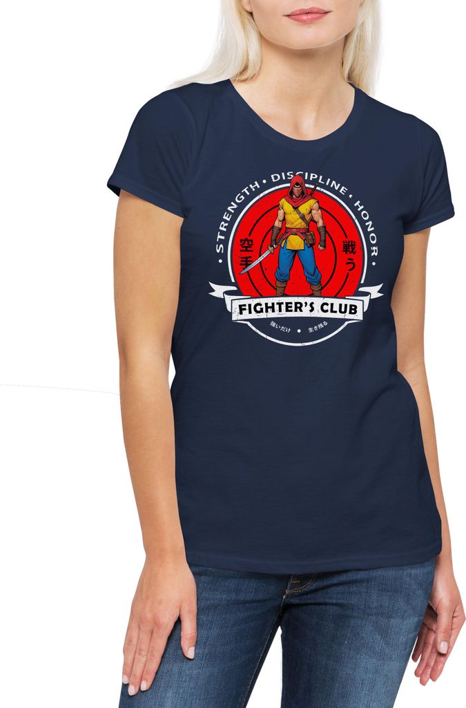 Urban Backwoods Fighter's Club Barbarian II, Damen T-Shirt, Farbe: Navy, Größe: 3XL