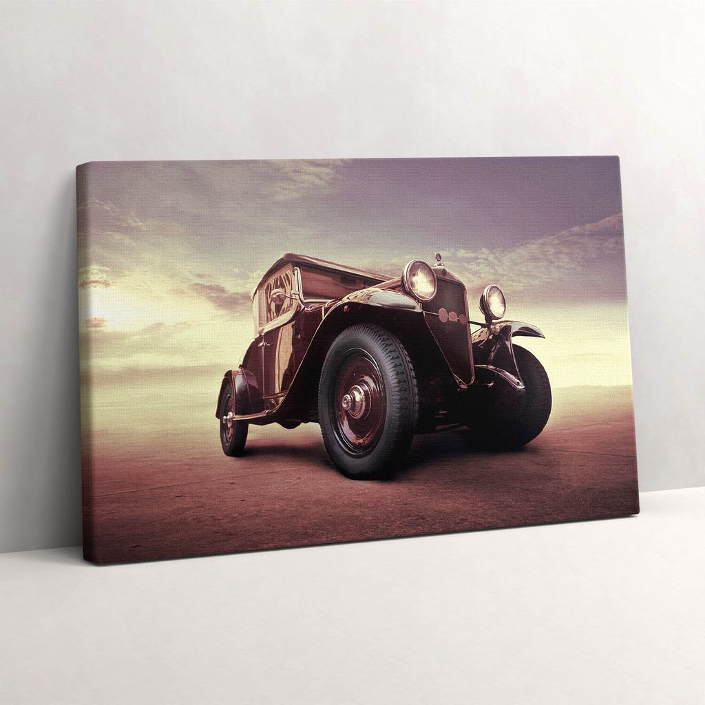 Automobil - Oldtimer – Leinwandbild Wandbild – 60x40 cm – Leinwandbilder – Wandbilder – Schlafzimmer – Flur