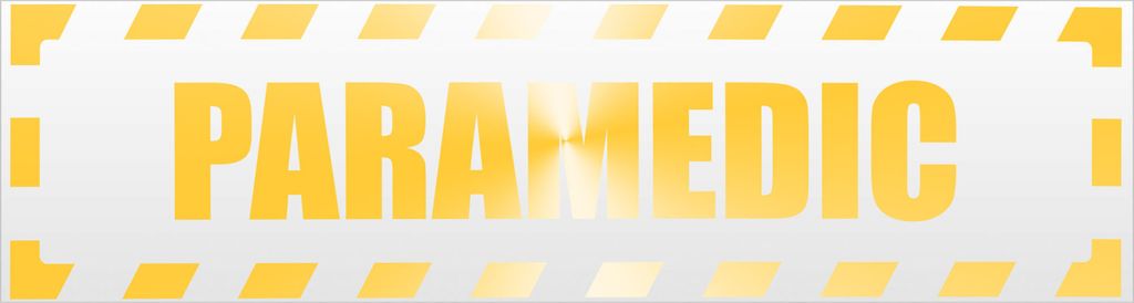 Kiwistar Paramedic gestreift Magnetschild Schild magnetisch - 60cm Gelb - reflektierend - Magnetfolie für Auto PKW Kfz