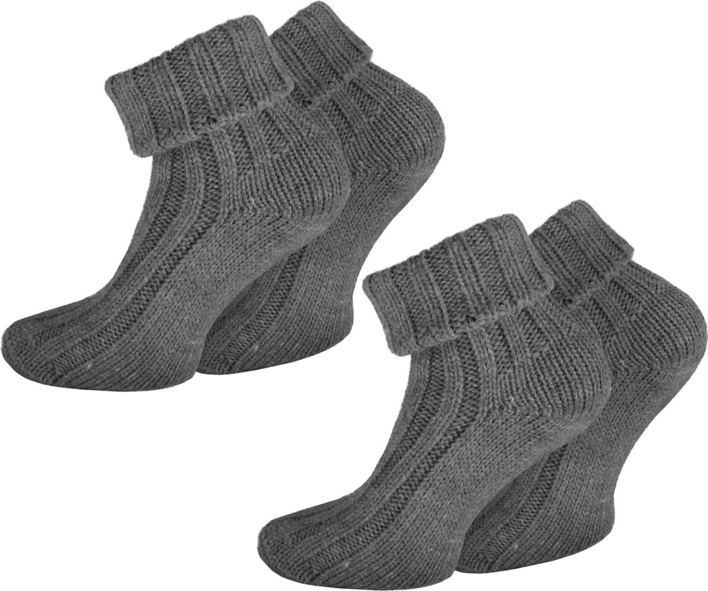 normani 2 Paar Alpaka-Socken mit Umschlag