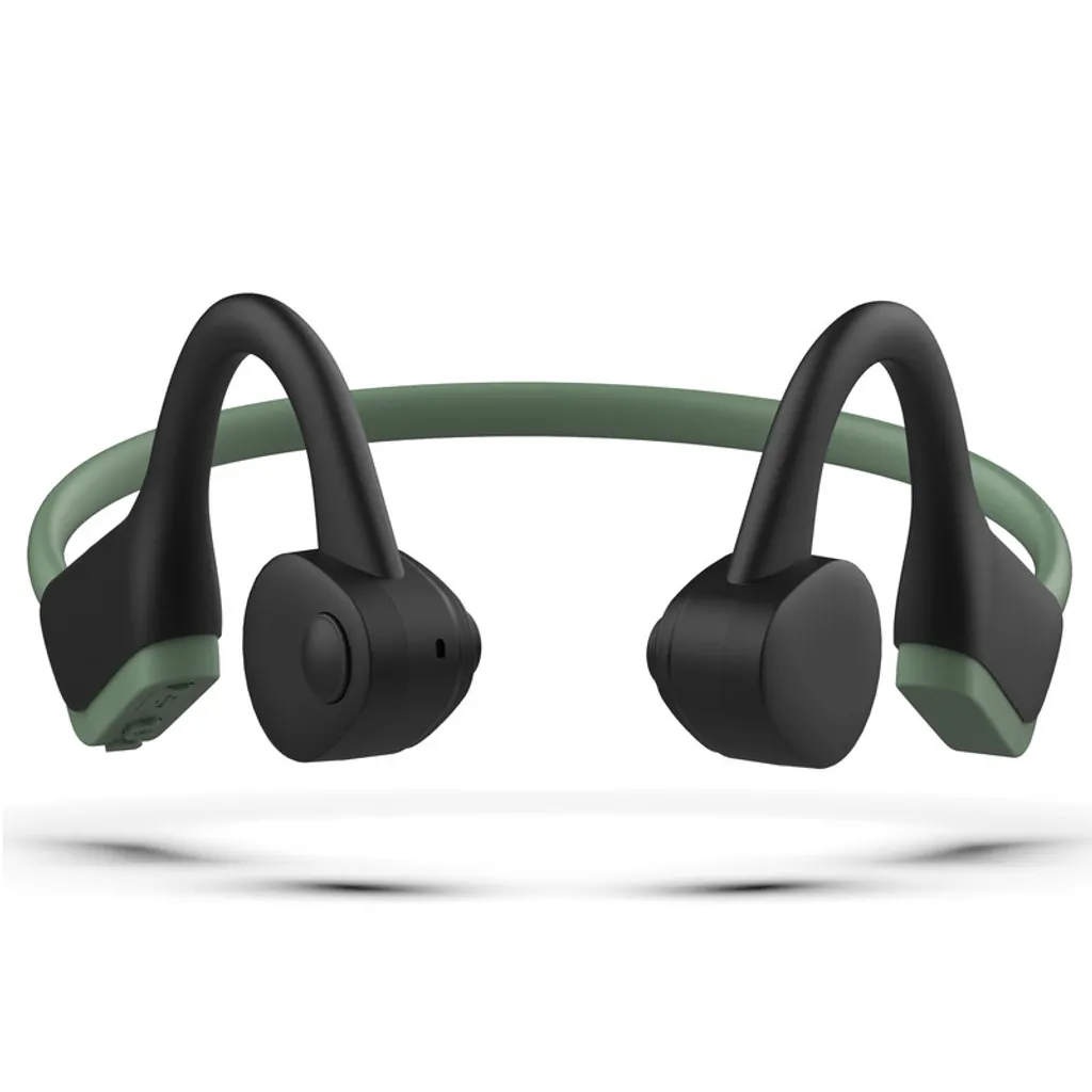 Fini les douleurs d'oreilles avec ce casque conduction osseuse vert