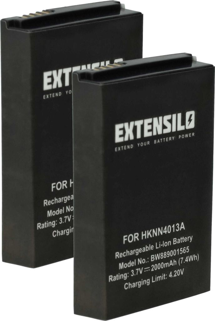 EXTENSILO 2x Akku kompatibel mit Motorola SL500, SL7550, SL7550e, SL4010, SL7580, SL4010E Funkgerät, Walkie Talkie (2000 mAh, 3,7 V, Li-Polymer)