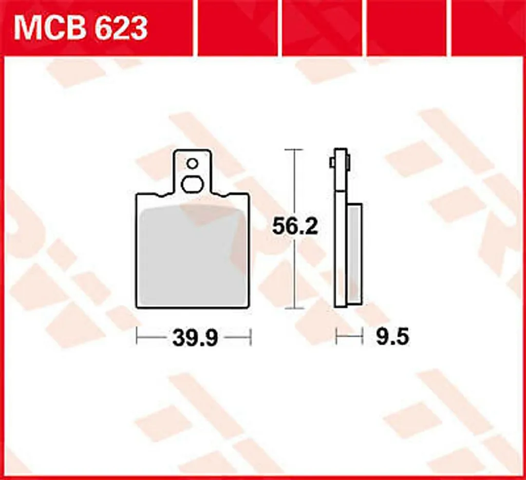 Plaquettes de Frein Moto Organiques TRW MCB 623 Haute Qualité