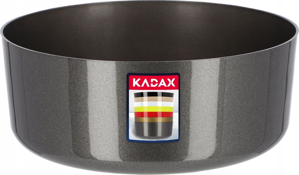 KADAX Blumentöpf "Ronta", runde Schale, Pflanzschale, Pflanzgefäß 22cm, Graphit Topf