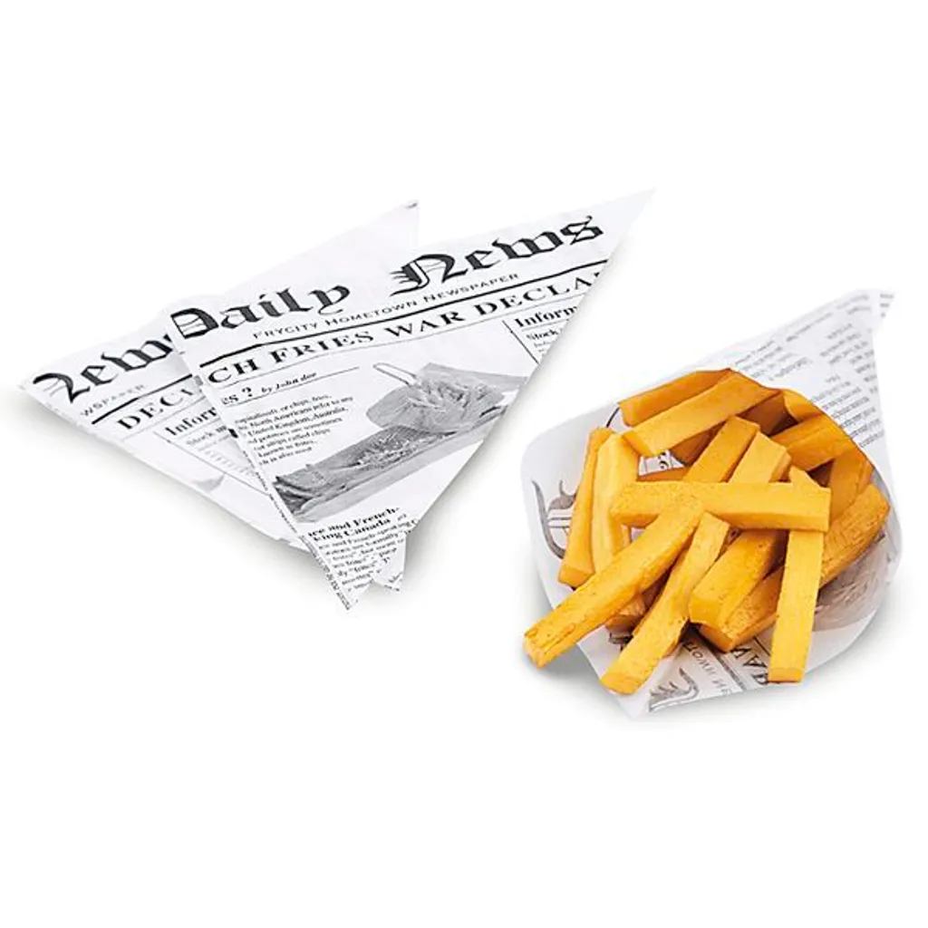 Sachet de frites CONTACTO de 255 x 180 mm - Lot de 1000 pièces pro