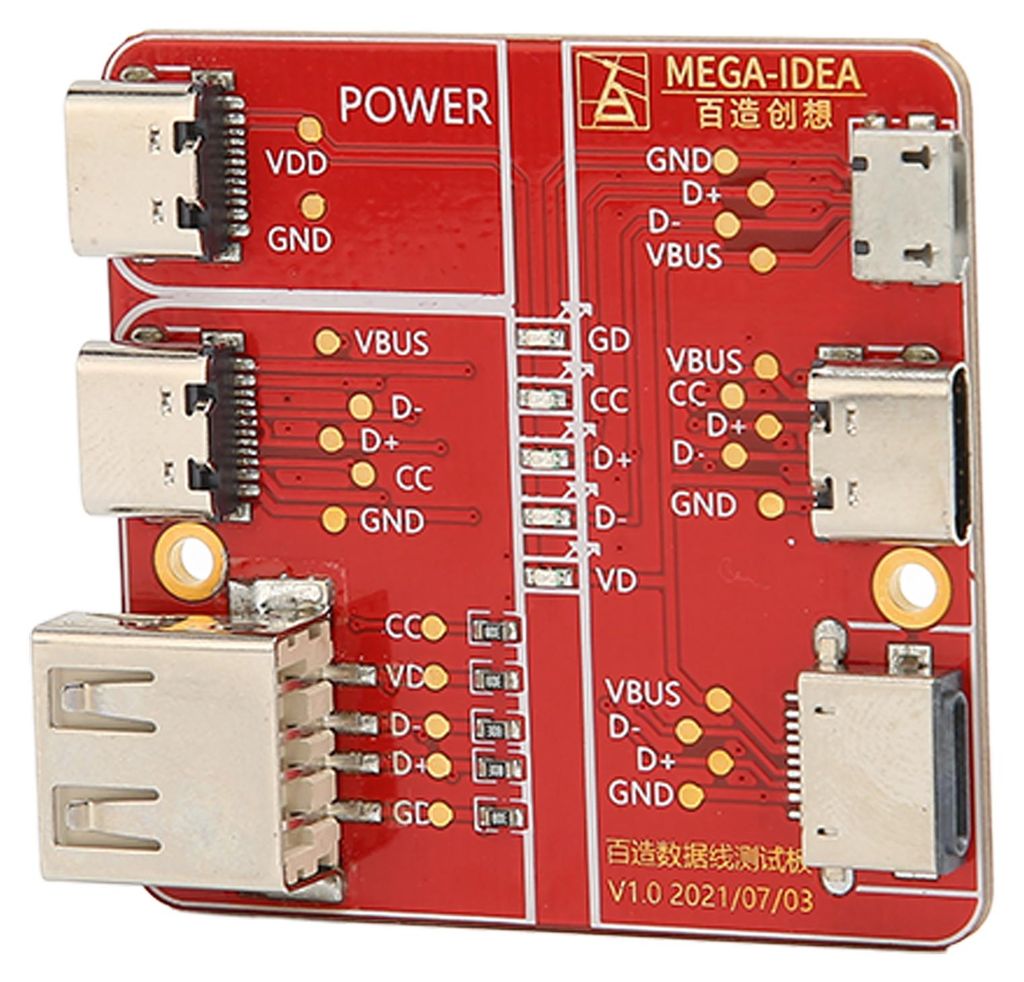 Charging Test Card 3 in 1 Data Wire Test Fixture Accurate Type C Micro für IOS Interface