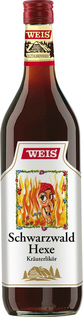 Schwarzwald-Hexe | Schwarzwälder Kräuterlikör | 1l. Flasche Produktbild 