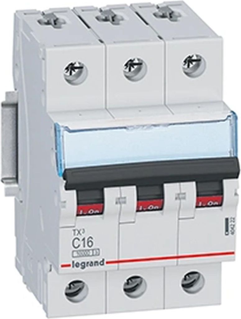 Interruttore LS Legrand, 10 kA, C, 16 A/3 poli, 3 TE, 1 pz. Immagine del prodotto 
