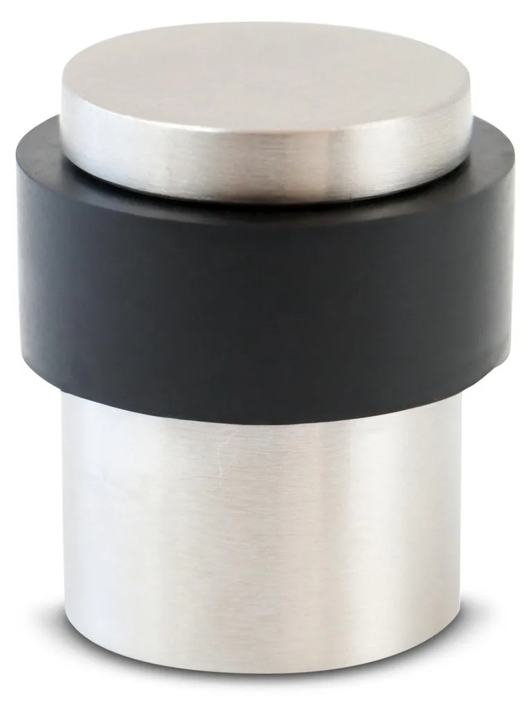 Butoir de porte inox brossé haute résistance - Fixation sol robuste